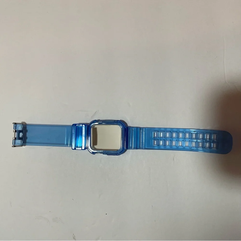 Apple Watch Series 7/8 blue jelly watch band